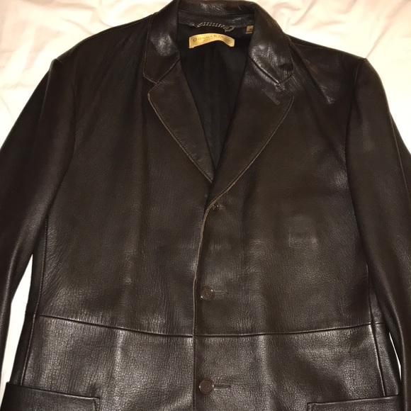 donna karan leather jacket